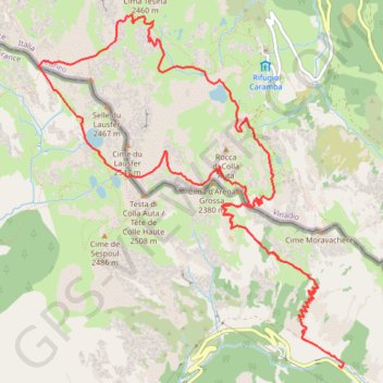 Itinéraire Circuit des lacs (Lausfer, Sainte-Anne et Variclès) depuis la route d'Isola 2000, distance, dénivelé, altitude, carte, profil, trace GPS