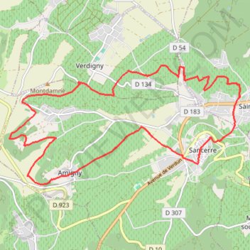 Itinéraire Sancerre 17km strava, distance, dénivelé, altitude, carte, profil, trace GPS