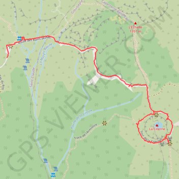 Itinéraire Route Citerne, distance, dénivelé, altitude, carte, profil, trace GPS