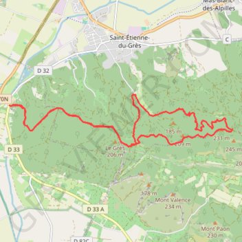 Itinéraire Saint Gabriel - Les Traversiéres, distance, dénivelé, altitude, carte, profil, trace GPS
