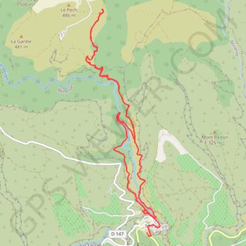 Itinéraire RANDO MINERVE, distance, dénivelé, altitude, carte, profil, trace GPS