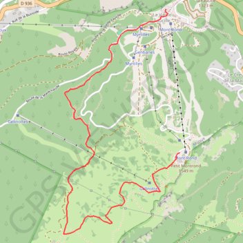 Itinéraire Crêtes du Mont Rond, distance, dénivelé, altitude, carte, profil, trace GPS