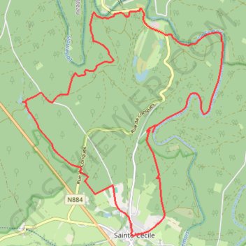 Itinéraire Point de Vue de Libaipire – Roches du Moulin Circuit à partir de Sainte-Cécile, distance, dénivelé, altitude, carte, profil, trace GPS