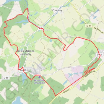 Itinéraire Rigole Courpalet, distance, dénivelé, altitude, carte, profil, trace GPS