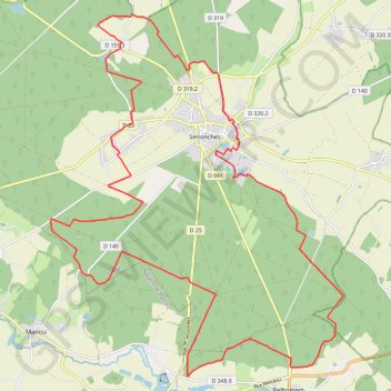 Itinéraire Forêt de Senonches, distance, dénivelé, altitude, carte, profil, trace GPS