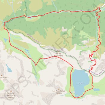 Itinéraire Lac Bleu, distance, dénivelé, altitude, carte, profil, trace GPS