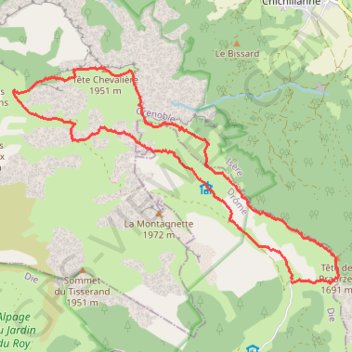 Itinéraire Treschenu-Creyers Marche à pied, distance, dénivelé, altitude, carte, profil, trace GPS