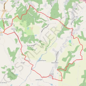 Itinéraire Du Prieuré de Moirax à l'église de Sainte-Marie d'Aubiac - Pays de l'Agenais, distance, dénivelé, altitude, carte, profil, trace GPS