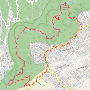 Itinéraire Bras de la Plaine (Réunion), distance, dénivelé, altitude, carte, profil, trace GPS