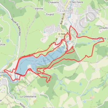 Itinéraire Cublize 13Km, distance, dénivelé, altitude, carte, profil, trace GPS