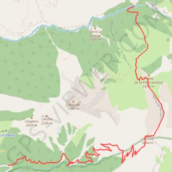 Itinéraire Piolit lundi, distance, dénivelé, altitude, carte, profil, trace GPS