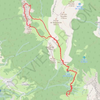 Itinéraire Dents de Lanfon, distance, dénivelé, altitude, carte, profil, trace GPS