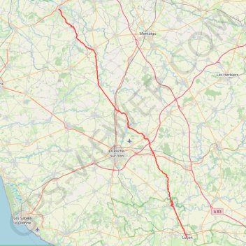 Itinéraire De Saint-Philbert-de-Grand-Lieu à Luçon, distance, dénivelé, altitude, carte, profil, trace GPS