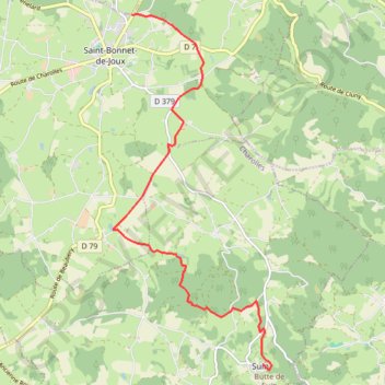 Itinéraire La Butte de Suin, distance, dénivelé, altitude, carte, profil, trace GPS