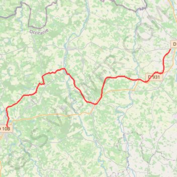 Itinéraire Voie Verte de l'Armagnac, distance, dénivelé, altitude, carte, profil, trace GPS