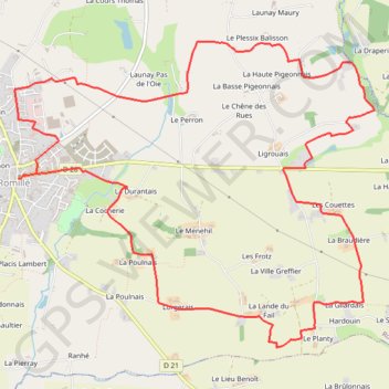 Itinéraire Le pas de l'oie - Romillé, distance, dénivelé, altitude, carte, profil, trace GPS
