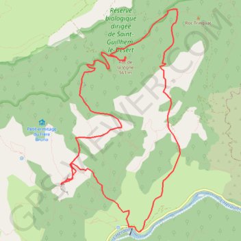 Itinéraire Roc de la Vigne par l'Estagnol, distance, dénivelé, altitude, carte, profil, trace GPS
