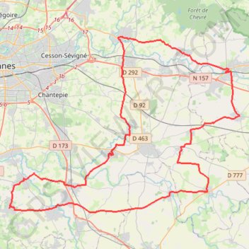 Itinéraire 11 - AMANLIS, distance, dénivelé, altitude, carte, profil, trace GPS