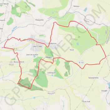 Itinéraire Laugnac, un sentier nature dans les Serres - Pays de la vallée du Lot, distance, dénivelé, altitude, carte, profil, trace GPS