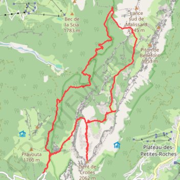 Itinéraire Randonnée sur les Hauts de Chartreuse, distance, dénivelé, altitude, carte, profil, trace GPS