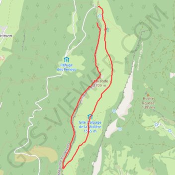 Itinéraire La Molière - Vercors, distance, dénivelé, altitude, carte, profil, trace GPS