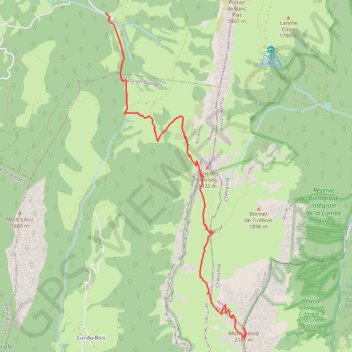 Itinéraire Mont Trélod, distance, dénivelé, altitude, carte, profil, trace GPS