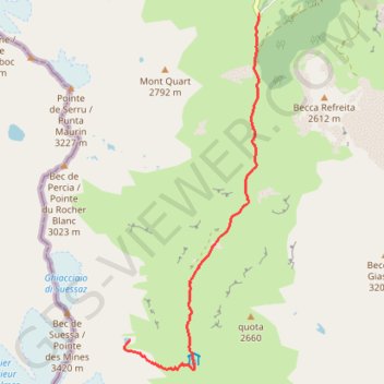 Itinéraire Lac Vert, distance, dénivelé, altitude, carte, profil, trace GPS