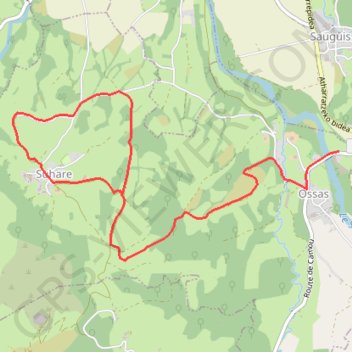 Itinéraire Hegan Bürü - Ossas Suhare, distance, dénivelé, altitude, carte, profil, trace GPS
