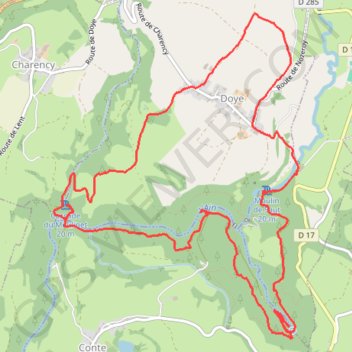 Itinéraire Source de l'Ain, distance, dénivelé, altitude, carte, profil, trace GPS