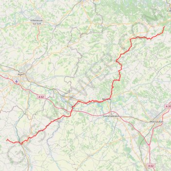 Itinéraire GR65 De Labastide-Marnhac (Lot) à Marsolan (Gers), distance, dénivelé, altitude, carte, profil, trace GPS