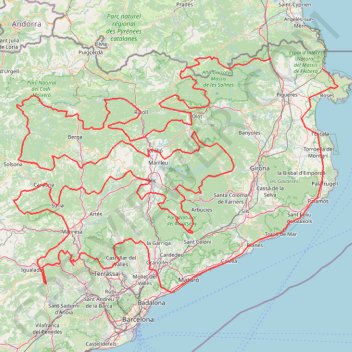 Itinéraire Barcelonne, distance, dénivelé, altitude, carte, profil, trace GPS