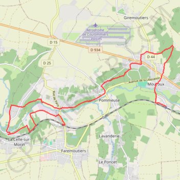 Itinéraire De Mouroux à Faremoutier-Pommeuse, distance, dénivelé, altitude, carte, profil, trace GPS