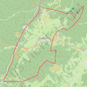 Itinéraire Trajet vers Col du Calvaire (1144) à 19/02/2022, distance, dénivelé, altitude, carte, profil, trace GPS