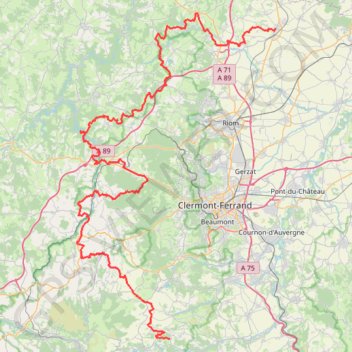 Itinéraire 77 la ronde des puys, distance, dénivelé, altitude, carte, profil, trace GPS