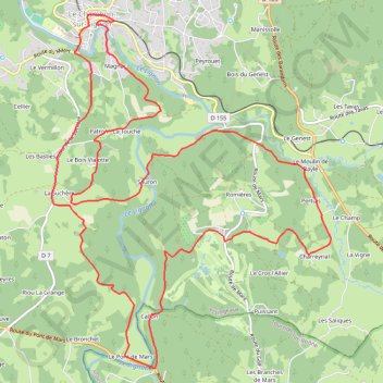 Itinéraire Vers le Pont de Mars - Le Chambon-sur-Lignon, distance, dénivelé, altitude, carte, profil, trace GPS