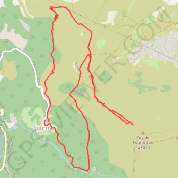 Itinéraire Courmes - Les pivoines, distance, dénivelé, altitude, carte, profil, trace GPS