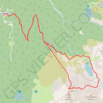 Itinéraire Grand Colon, face N en boucle (Belledonne), distance, dénivelé, altitude, carte, profil, trace GPS