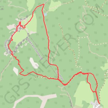 Itinéraire La Pinea en boucle depuis Gervais (Chartreuse), distance, dénivelé, altitude, carte, profil, trace GPS
