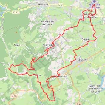 Itinéraire De l'aéroport de Roanne à La Croix Trévingt - Saint-Léger-sur-Roanne, distance, dénivelé, altitude, carte, profil, trace GPS