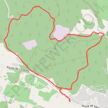Itinéraire Saint Antonin - Lorgues - Roque Senglé - Bois de Sainte-Foy, distance, dénivelé, altitude, carte, profil, trace GPS