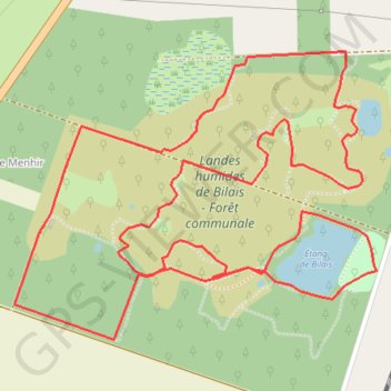 Itinéraire Circuit des Landes de Bilais - Drefféac, distance, dénivelé, altitude, carte, profil, trace GPS