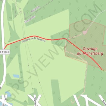 Itinéraire A_Annexe1_Finalisation_Ligne Maginot_Michelsberg, distance, dénivelé, altitude, carte, profil, trace GPS