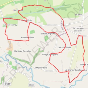 Itinéraire Entre Batterel et Sienne - Cérences, distance, dénivelé, altitude, carte, profil, trace GPS