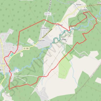 Itinéraire Sentier des fossiles - Saucats, distance, dénivelé, altitude, carte, profil, trace GPS