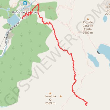Itinéraire Bains de Panticosa Cuello bajo de Brazato, distance, dénivelé, altitude, carte, profil, trace GPS