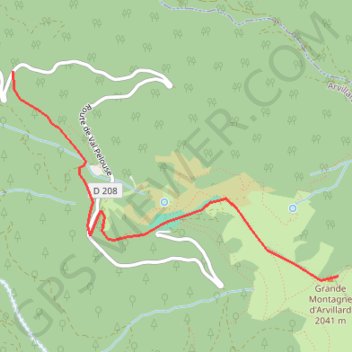 Itinéraire Grande Montagne d'Arvillard, distance, dénivelé, altitude, carte, profil, trace GPS