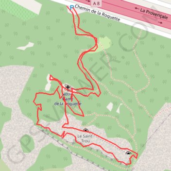 Itinéraire Roquebrune-sur-Argens, distance, dénivelé, altitude, carte, profil, trace GPS
