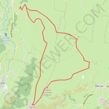 Itinéraire Tour du Plateau du Limon, distance, dénivelé, altitude, carte, profil, trace GPS