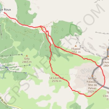 Itinéraire Tour du Pelvas, distance, dénivelé, altitude, carte, profil, trace GPS