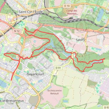 Itinéraire Rando aux Etangs de la Minière, distance, dénivelé, altitude, carte, profil, trace GPS